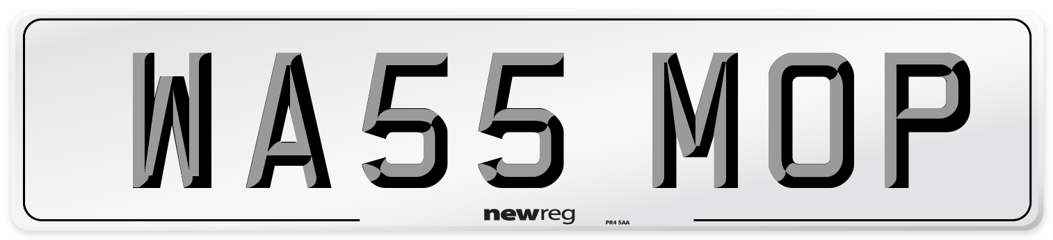 WA55 MOP Number Plate from New Reg